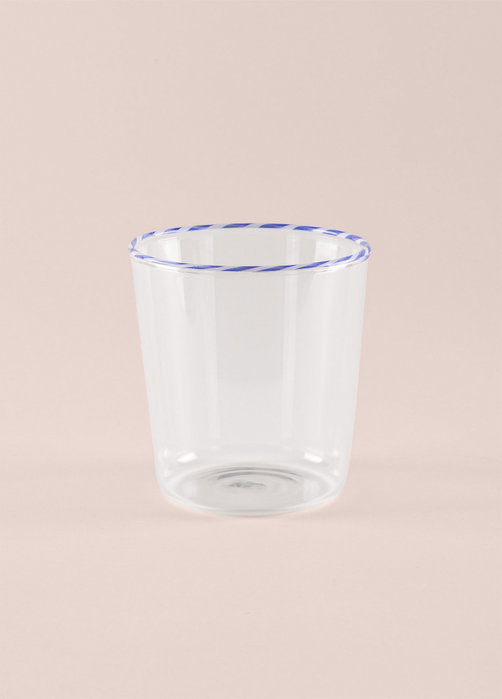 Hermia Vaso de Vidrio Azul 300 ml